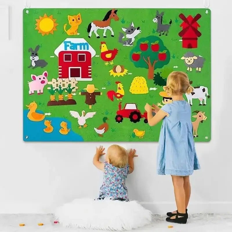 Petits Fermiers™ - Tableau en feutre Montessori - TopMyShop