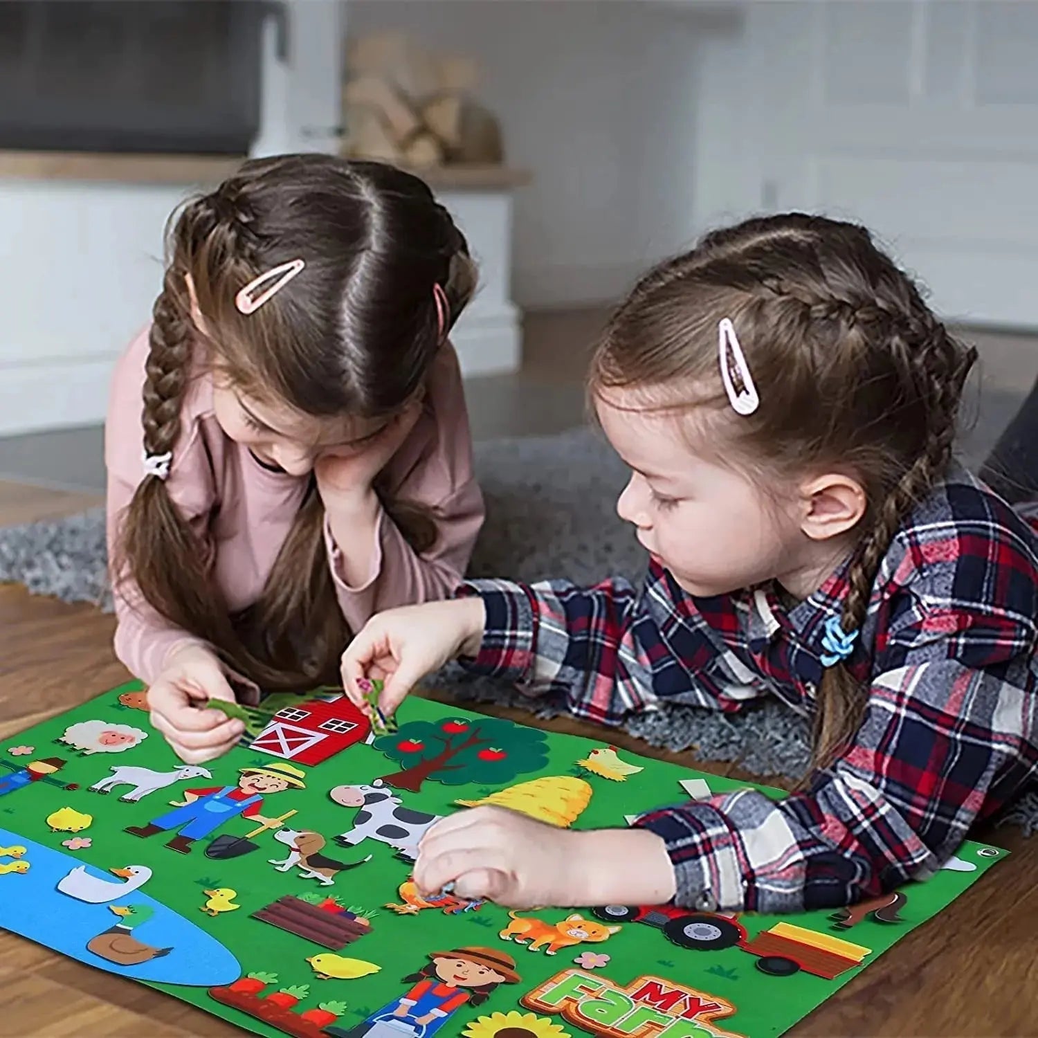 Petits Fermiers™ - Tableau en feutre Montessori - TopMyShop